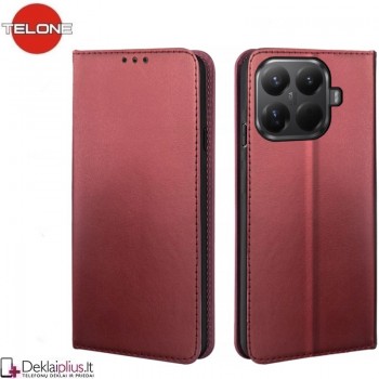 Telone atverčiamas dėklas - bordo spalvos (Xiaomi 15T Pro) Telone atverčiamas dėklas - bordo spalvos (Xiaomi 15T Pro)